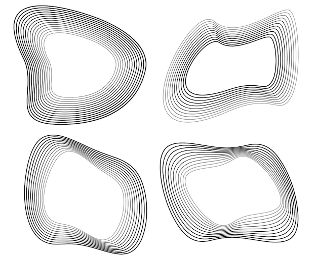 Elementos de diseño Círculo de anillo borde de marco elegante Elemento de logotipo circular abstracto sobre fondo blanco aislado Arte creativo Ilustración vectorial EPS 10 digital para promoción de nuevos productos
