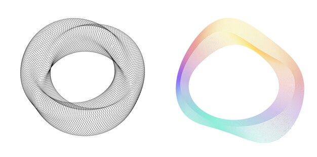Elementos de diseño Círculo de anillo borde de marco elegante Elemento de logotipo circular abstracto sobre fondo blanco aislado Arte creativo Ilustración vectorial EPS 10 digital para promoción de nuevos productos