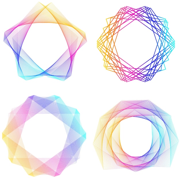 Elementos de diseño Círculo de anillo borde de marco elegante Elemento de logotipo circular abstracto sobre fondo blanco aislado Arte creativo Ilustración vectorial EPS 10 digital para promoción de nuevos productos