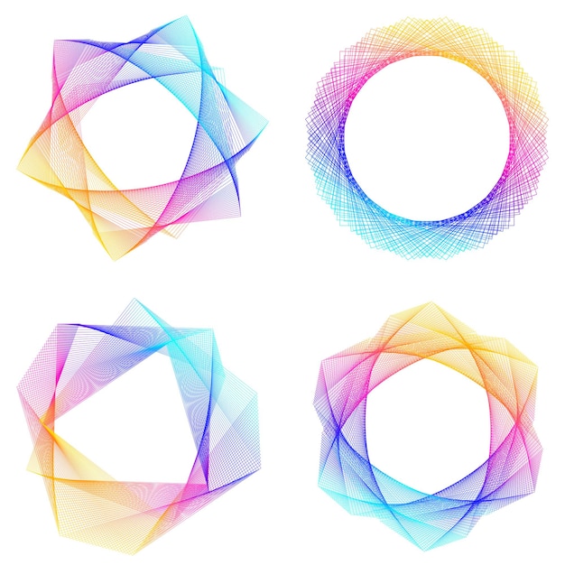 Elementos de diseño Círculo de anillo borde de marco elegante Elemento de logotipo circular abstracto sobre fondo blanco aislado Arte creativo Ilustración vectorial EPS 10 digital para promoción de nuevos productos