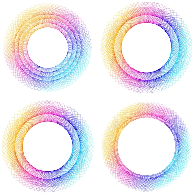 Elementos de diseño Círculo de anillo borde de marco elegante Elemento de logotipo circular abstracto sobre fondo blanco aislado Arte creativo Ilustración vectorial EPS 10 digital para promoción de nuevos productos