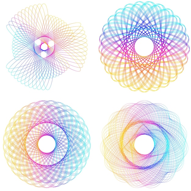 Elementos de diseño Círculo de anillo borde de marco elegante Elemento de logotipo circular abstracto sobre fondo blanco aislado Arte creativo Ilustración vectorial EPS 10 digital para promoción de nuevos productos
