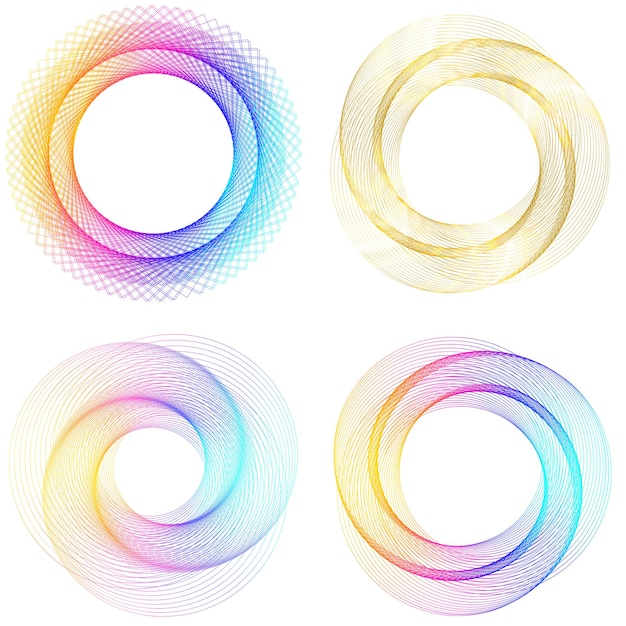 Elementos de diseño Círculo de anillo borde de marco elegante Elemento de logotipo circular abstracto sobre fondo blanco aislado Arte creativo Ilustración vectorial EPS 10 digital para promoción de nuevos productos