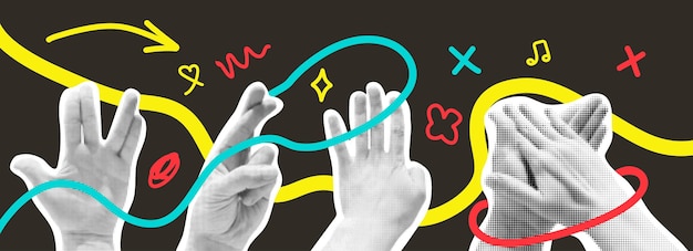 Elementos de diseño de colección en el diseño moderno de moda Concepto web plantilla Ilustración vectorial