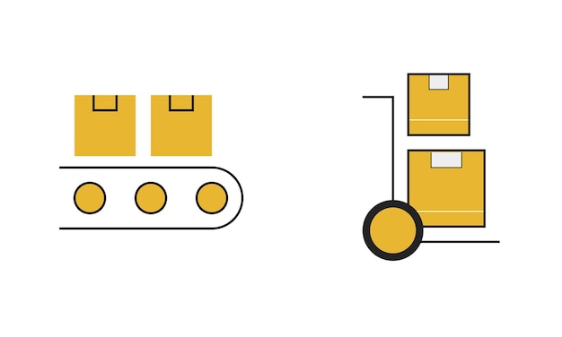 Elementos de diseño de la colección de íconos planos