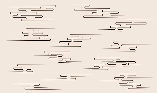 Elementos de diseño de la colección de moire de estilo chino
