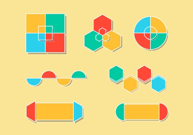 Elementos de diseño de conjunto de infografía para diseño de materiales
