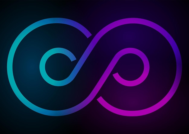Elementos de diseño Espectro de color de signo de infinito Gradiente de arco iris en forma de símbolo de infinito Gradiente de colores de ocho signos