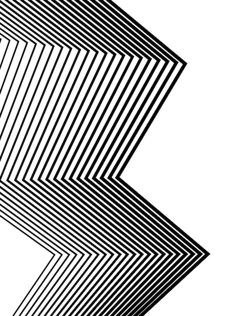 Elementos de diseño esquinas afiladas curvas muchas rayas rayas rotas verticales abstractas sobre fondo blanco aislado arte de banda creativa ilustración vectorial eps 10 líneas negras creadas con la herramienta mezclar