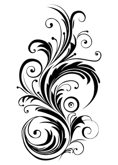 Elementos de diseño floral caligráfico y elementos de decoración de páginas para embellecer su diseño