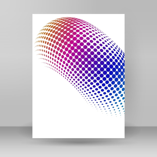 Elementos de diseño de folleto de publicidad de fondo abstracto forma gráfica de datos de punto de efecto de luz brillante redonda para volante elegante