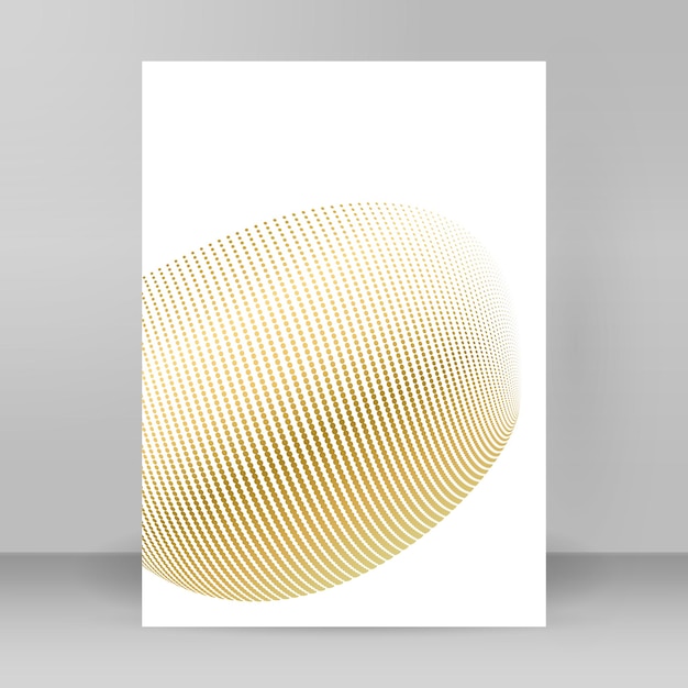Elementos de diseño de folleto publicitario líneas en espiral círculo elemento dorado abstracto sobre fondo blanco plantilla aislada folleto formato A4 diseño folleto tarjeta de menú de café