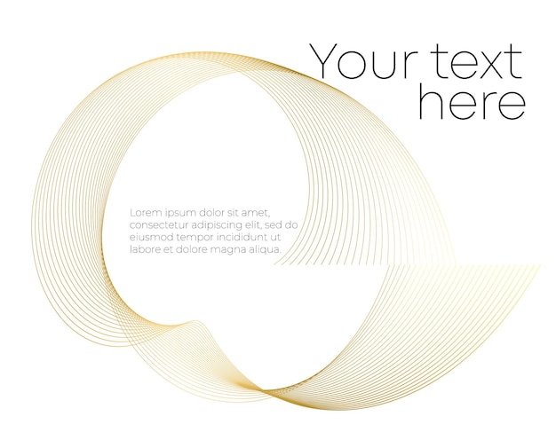 Elementos de diseño en fondo blanco plantilla de diseño aislada para texto Arte creativo Rayas onduladas abstractas Líneas de colores creadas usando Blend Tool Vector página de portada del informe