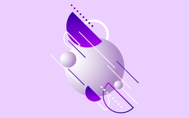 Elementos de diseño de fondo púrpura moderno Ilustración de vector de plantilla creativa