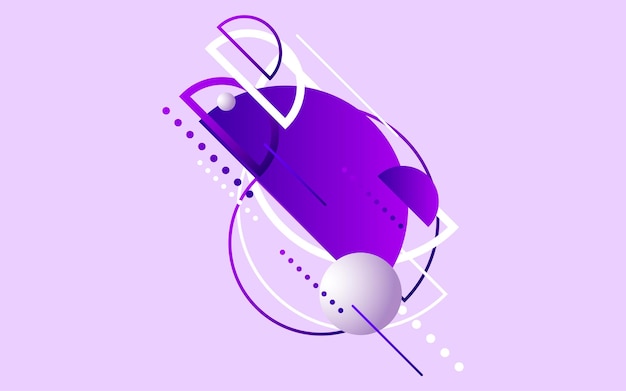 Elementos de diseño de fondo púrpura moderno Ilustración de vector de plantilla creativa