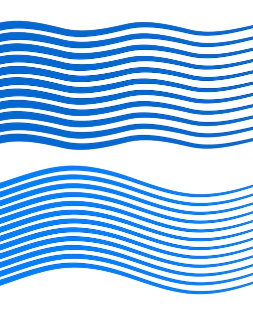 Elementos de diseño de forma de onda de líneas azules onduladas01