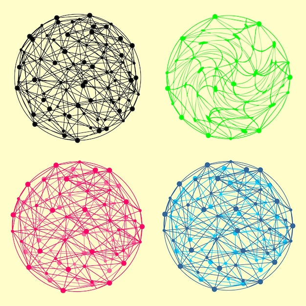 Elementos de diseño de geometría retrofuturista