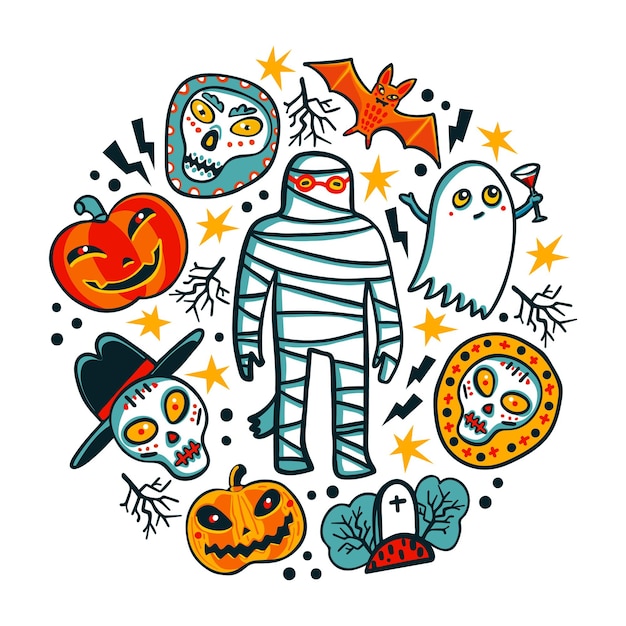 Vector elementos de diseño de halloween