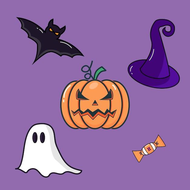 Vector elementos de diseño de halloween