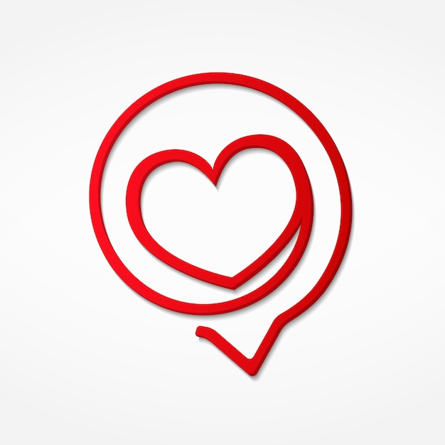 Elementos de diseño de icono de corazón rojo para la ilustración de vectores10 del día de San Valentín