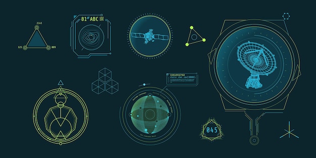 Vector elementos de diseño para la infografía de la comunicación de datos