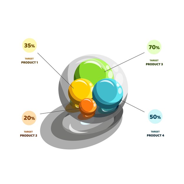Elementos de diseño de infografía vectorial 3D
