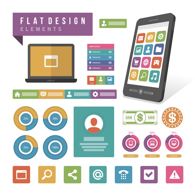 Vector elementos de diseño infográfico ilustración vectorial plana