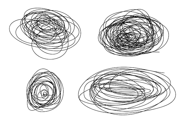 Elementos de diseño de juegos de garabateo dibujados a mano