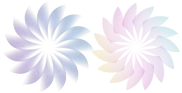 Elementos de diseño Líneas de arco iris relucientes de onda Signo ondulado de brillo abstracto en fondo blanco aislado Efecto de brillo de malla de pincel arte de línea creativo Ilustración vectorial EPS 10 para página de marco de banner