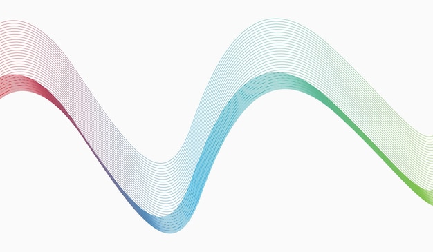 Vector elementos de diseño de líneas en movimiento brillantes gradiente azul púrpura moderno líneas de onda fluidas