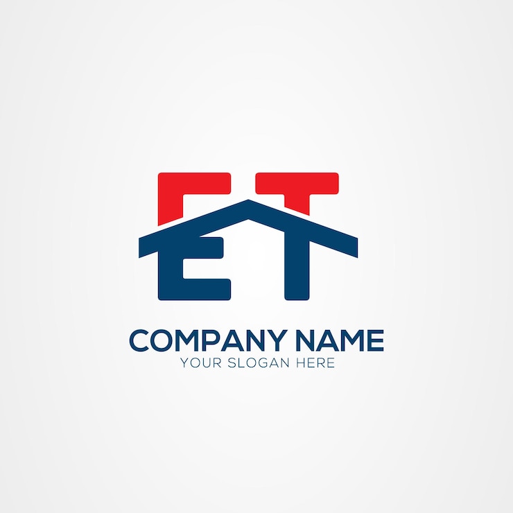 Vector elementos de diseño del logotipo de las letras modernas creativas et o te