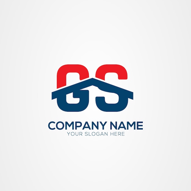 Elementos de diseño del logotipo de las letras modernas creativas GS o SG