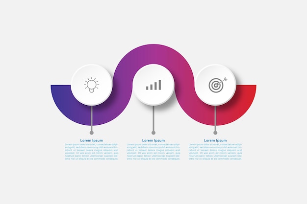 Elementos de diseño modernos para infografías empresariales multicolores