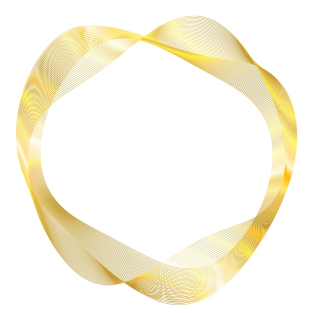 Elementos de diseño Ola de muchas líneas brillantes anillo circular Resplandor abstracto rayas onduladas sobre fondo blanco aislado Ilustración vectorial EPS 10 Olas de brillo con líneas creadas con la herramienta Mezclar