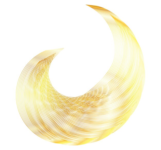 Elementos de diseño Ola de muchas líneas brillantes círculo Resplandor abstracto rayas onduladas sobre fondo blanco aislado Ilustración vectorial EPS 10 Olas de brillo con líneas creadas con la herramienta Mezclar