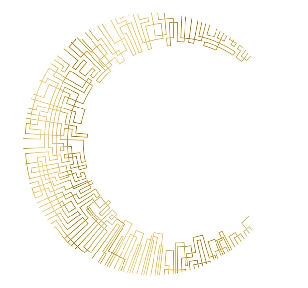 Elementos de diseño Ola de muchas líneas brillantes círculo Resplandor abstracto rayas onduladas sobre fondo blanco aislado Ilustración vectorial EPS 10 Olas de brillo con líneas creadas con la herramienta Mezclar