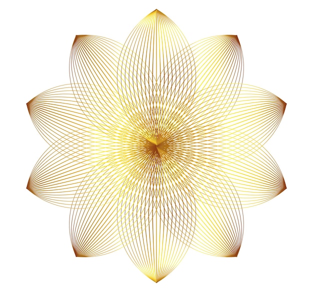 Elementos de diseño Ola de muchas líneas brillantes círculo Resplandor abstracto rayas onduladas sobre fondo blanco aislado Ilustración vectorial EPS 10 Olas de brillo con líneas creadas con la herramienta Mezclar