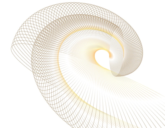 Elementos de diseño Ola de muchas líneas brillantes círculo Resplandor abstracto rayas onduladas sobre fondo blanco aislado Ilustración vectorial EPS 10 Olas de brillo con líneas creadas con la herramienta Mezclar