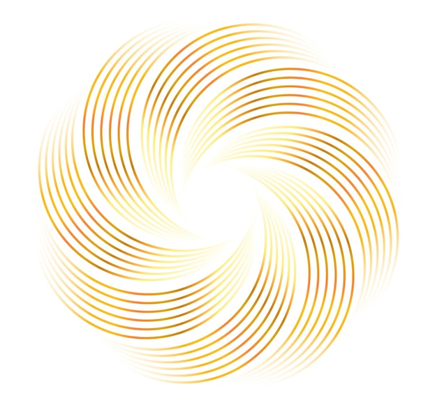 Elementos de diseño Ola de muchas líneas brillantes círculo Resplandor abstracto rayas onduladas sobre fondo blanco aislado Ilustración vectorial EPS 10 Olas de brillo con líneas creadas con la herramienta Mezclar