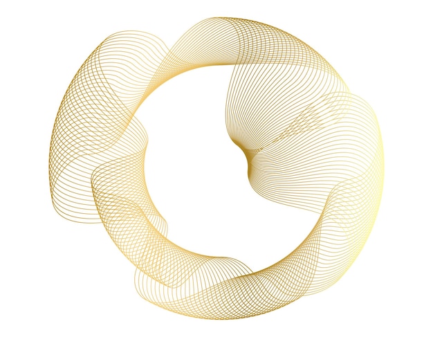 Elementos de diseño Ola de muchas líneas brillantes Rayas onduladas abstractas sobre fondo blanco aislado Arte de línea creativa Ilustración vectorial EPS 10 estilo art deco para invitación de boda plantilla de lujo