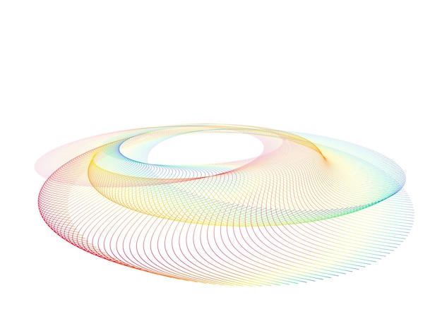Elementos de diseño Ola de muchas líneas brillantes Rayas onduladas abstractas sobre fondo blanco aislado Arte de línea creativa Ilustración vectorial EPS 10 estilo art deco para invitación de boda plantilla de lujo