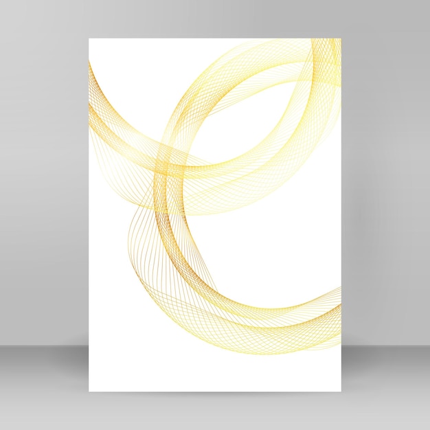 Elementos de diseño Ola de muchas líneas brillantes Rayas onduladas de brillo vertical abstracto sobre fondo blanco aislado Arte de línea creativa Ilustración vectorial EPS 10 estilo art deco para invitación de boda