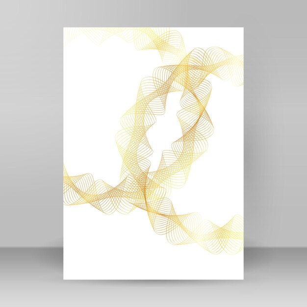 Elementos de diseño Ola de muchas líneas brillantes Rayas onduladas de brillo vertical abstracto sobre fondo blanco aislado