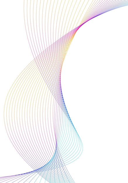 Elementos de diseño Ola de muchas líneas grises Rayas onduladas abstractas sobre fondo blanco aisladas Arte de línea creativa Ilustración vectorial EPS 10 Ondas brillantes coloridas con líneas creadas con la herramienta Mezclar