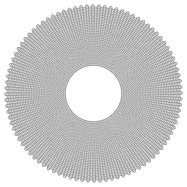 Elementos de diseño Ola de muchas líneas moradas anillo circular Arco iris abstracto rayas onduladas sobre fondo blanco aislado Ilustración vectorial EPS 10 Olas coloridas con líneas creadas con la herramienta Mezclar