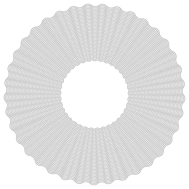 Elementos de diseño Ola de muchas líneas moradas anillo circular Arco iris abstracto rayas onduladas sobre fondo blanco aislado Ilustración vectorial EPS 10 Olas coloridas con líneas creadas con la herramienta Mezclar
