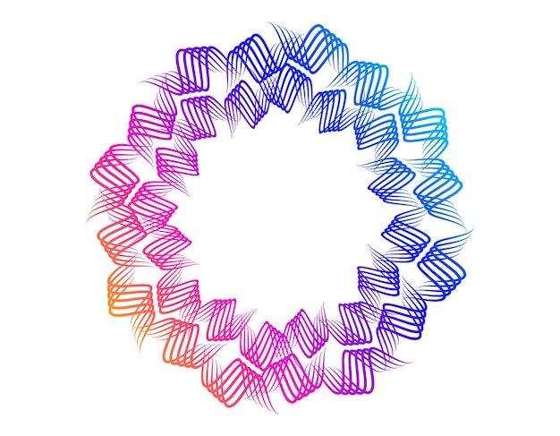 Elementos de diseño onda de muchas líneas brillantes círculo abstracto brillo forma ondulada sobre un fondo blanco aislado arte de línea creativa ilustración vectorial EPS 10 estilo art déco para invitación de boda
