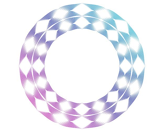 Elementos de diseño onda de muchas líneas brillantes círculo abstracto brillo forma ondulada sobre un fondo blanco aislado arte de línea creativa ilustración vectorial EPS 10 estilo art déco para invitación de boda
