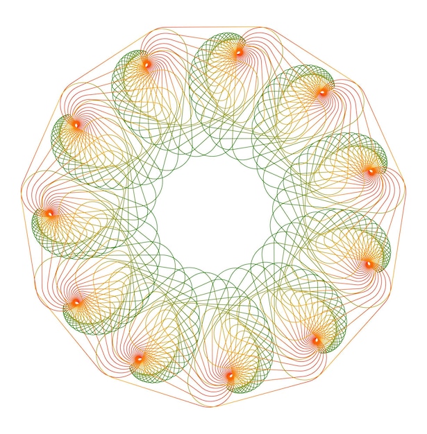Elementos de diseño Onda de muchas líneas moradas anillo circular Rayas onduladas verticales abstractas sobre fondo blanco aislado Ilustración vectorial EPS 10 Ondas coloridas con líneas creadas con Blend Too