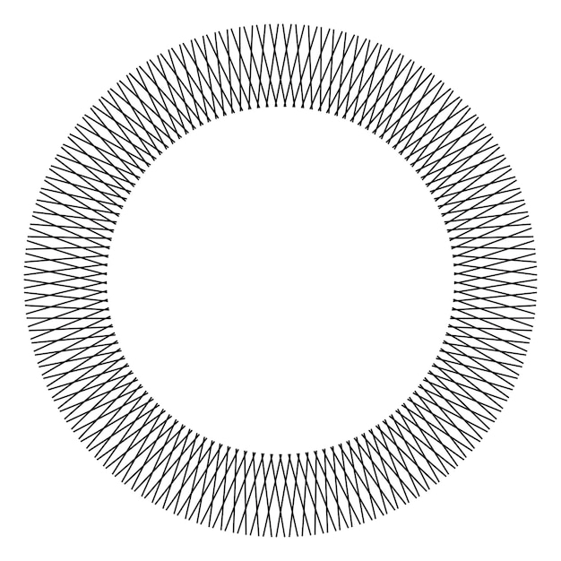 Elementos de diseño Onda de muchas líneas negras anillo circular Rayas onduladas abstractas sobre fondo blanco aislado Ilustración vectorial EPS 10 Ondas coloridas con líneas creadas con la herramienta Mezclar